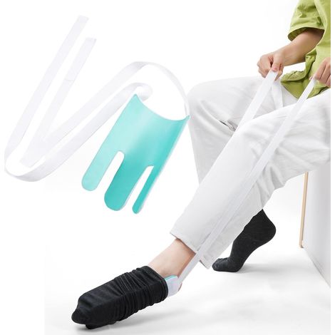Enfile Chaussettes, Aide pour Enfiler les Chaussettes, Appareil Enfile Chaussettes, Ne Plus Se Baisser Aide Chaussettes Habiller Assist pour Personnes Agées ou à Mobilité Réduite (1/5)
