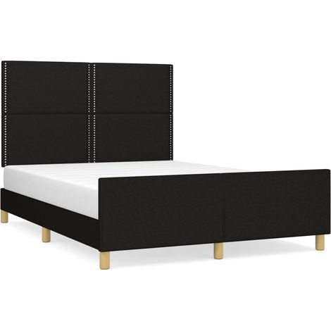 Lit double,Lit adulte,Cadre de lit sans matelas noir 140x190 cm tissu CFW1837964 (1/5)