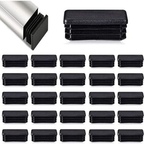 Tapones de láminas de 40 x 30 mm, inserto para conductos de cercas para postes tubulares, sillas y muebles, 40 piezas - Crezuo