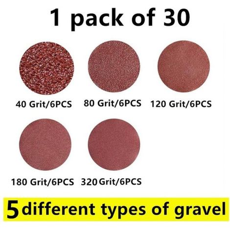 Bande Abrasive - 10 x 330 mm - Pour Bois Métal Pierre Plâtre Céramique Plastique - 30 Pièces (6x40 6x80 6x120 6x180 6x320) (1/5)