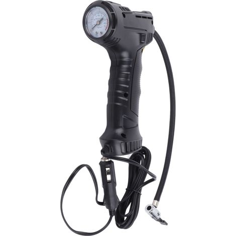 Pompe à pneu voiture portable avec écran numérique intelligent, gonfleur à air mains libres avec lampe torche pour urgence extérieure (1/5)