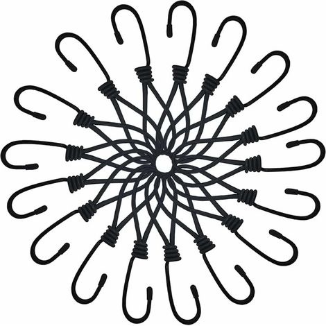 30 sangles en caoutchouc avec crochets, sangles en caoutchouc de 16 cm, sangles en caoutchouc pour la fixation de bâches, camping, tentes, pavillons (1/4)