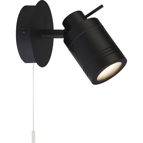 Applique Contemporanea Sansone Acciaio Nero Policarbonato 1 Luce Gu10 (1/5)
