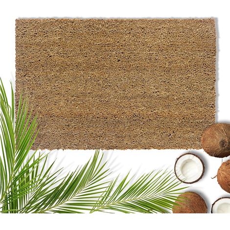 Paillasson Coco 40x60 cm très résistant - 16mm Tapis Coco Naturel antibactérien - Paillasson Anti-salissures écologique (1/5)