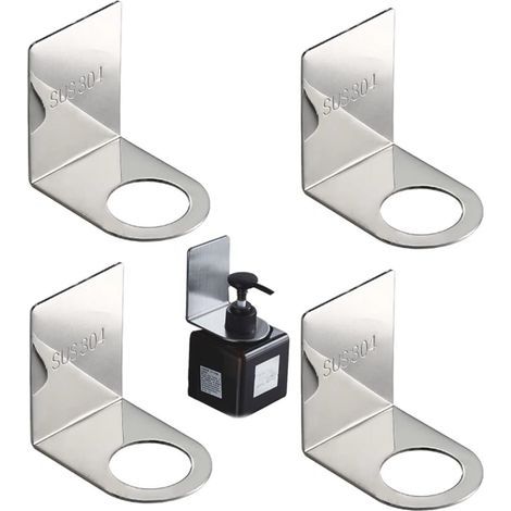 Duschgelflaschenhalter, 4-teiliger Wandpumpenhalter, Wandseifenspenderhalter für Hotelbadezimmer und Küchenseifenspender-Zubehör (1/5)
