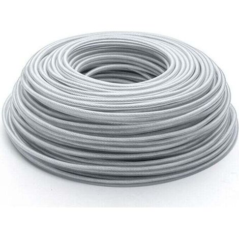 Hilo de acero de 3 mm x 45 m para desbrozadora, carrete de alambre de acero resistente para desbrozadora de jardín, hilo de repuesto para cortacésped -Crezuo