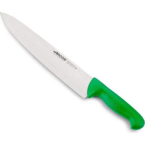 Coltello da cuoco Arcos Colore - Prof 292321 in acciaio inox Nitrum e mango ergonomico verde polipropilene e 30 lama cm, coperchio espositivo