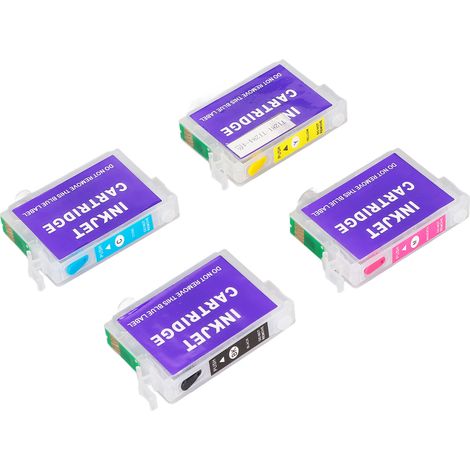 4er-Pack Tintenpatronen für Stylus S22 SX125 SX130 SX230 SX235W Drucker, kompatibles Zubehörset, einfacher Austausch, hohe Qualität. (1/5)