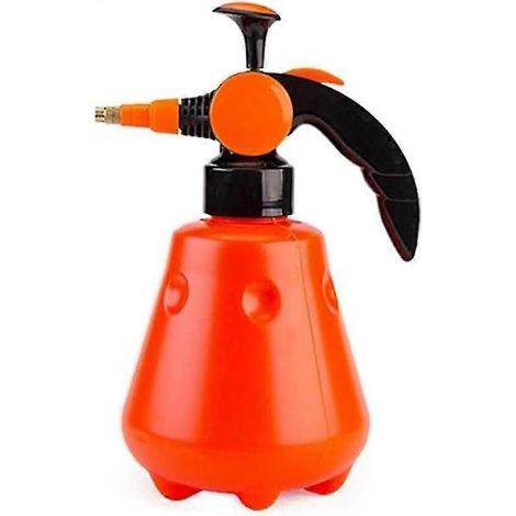 1pc Orange Hand Pressure Trigger Adjustable Copper Nozzle Head Manual Air Pump Spray Bottle - DD (1/5)