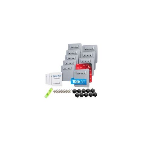 Lot de 10 accroches tableaux adhésives – Charge jusqu'à 5 kg – Fixation invisible pour surfaces lisses – Installation sans perçage (1/5)