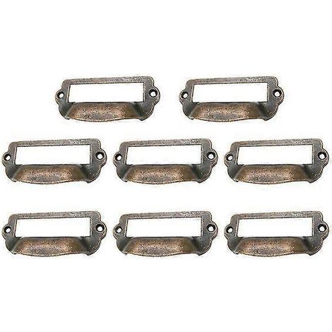Poignées de tiroir en alliage de bronze - 8,2 x 4 x 3 cm, poignées résistantes pour armoires, portes, valises, installation facile, lot de 8 (1/3)