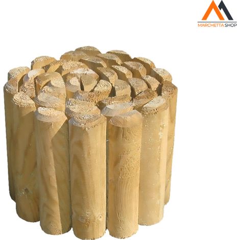 BORDATURA MODULARE IN LEGNO 'ROLLBORDER' sezione 6 x 20 cm -
