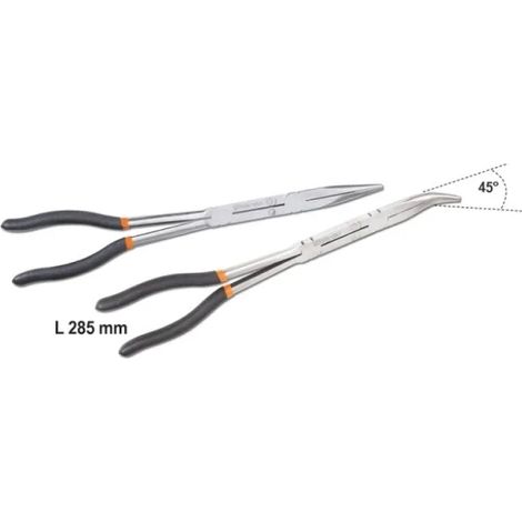 Beta 1009L/DP-S2 Jeu de pinces longues demi-rondes à double articulation 2 Pcs. (1/3)