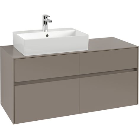 VB Waschbeckenunterschrank Collaro C12900 1200x548x500mm Eckig Wine Red (1/2)