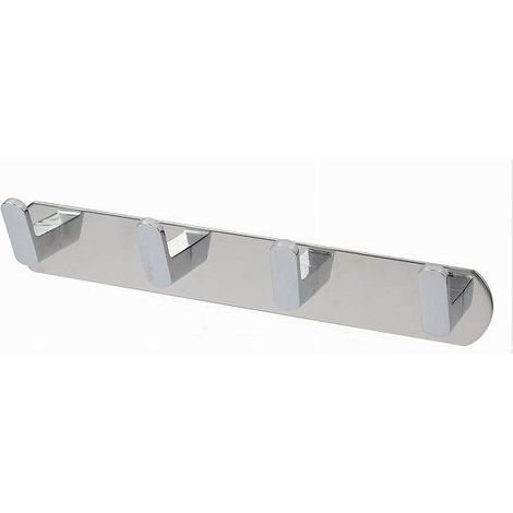 Cleafe - Appendiabiti Con 4 Ganci Appendino Asciugamano Bagno Casa Cucina Cromato 59733 - (1/3)