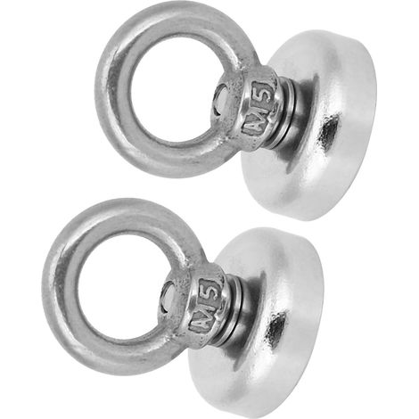 2 Stück Magnethaken zum Anheben, Angelmagnet, Hardware-Werkzeug N35, 3-lagige Beschichtung, Raumaufhängung, 14 kg (1/5)