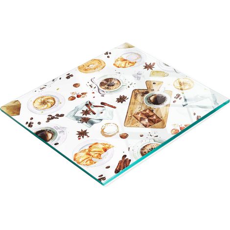 Tavoletta decorativa multifunzionale in legno temperato per la cucina, ideale per la colazione o il caffè del mattino, 60x52 cm. (1/5)