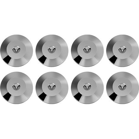 8 pcs Enceinte Pointes Coussinets Universel Contre-Pointe en Cuivre Chocs Base Pad Isolation pour Haut-Parleur 25x4 mm Pieds Amortisseurs Pad Anti-chocs Couleur Pistolet (1/5)