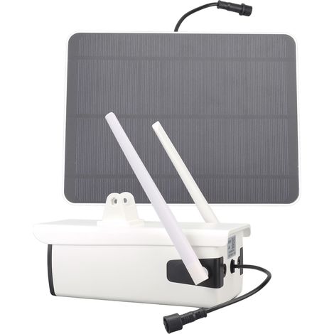Caméra de sécurité solaire sans fil WiFi avec vision nocturne couleur et étanche pour la surveillance extérieure (1/5)