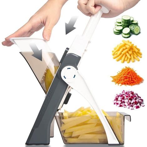 Mandoline de Cuisine - Safety Slicer - Multifonction - Lames en Acier Inoxydable - Sécurisée (1/5)