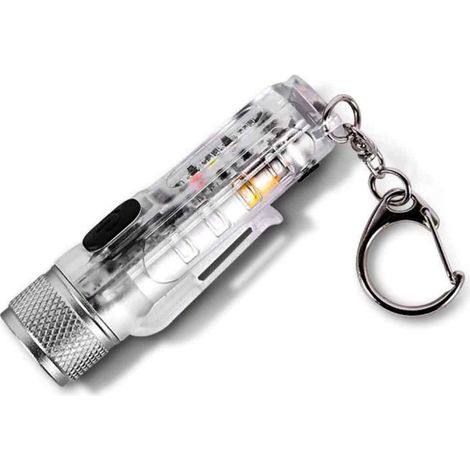 Mini lampe porte-clés LED multifonctionnelle d'extérieur, lampe torche portable rechargeable avec clip pour casquette (1/5)