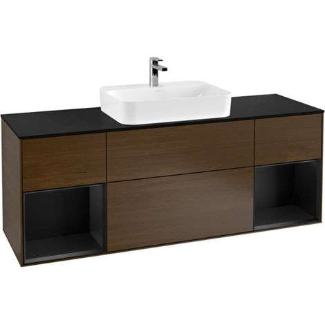 V&B Waschtischunterschrank Wandbeleuchtung Finion 160cm, Pl bla m, Reg bla m Lac, wal ven (1/2)