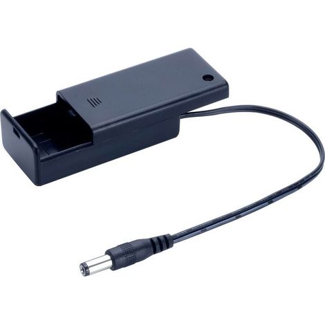 SBH-9VAS+DC-Stecker Batteriehalter 1x 6LR61 (9 V) Klinkenstecker X458531 (1/5)