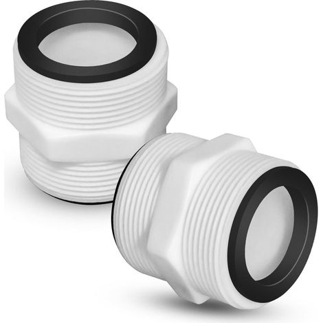 Poolschlauchadapter 1,5 Zoll mit Dichtungen, 2 Stück, für Intex & Coleman