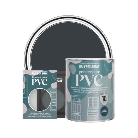 Rust-Oleum – Peinture extérieure multi-supports satinée 750 ml – Anthracite Ral 7016 – Résistante aux intempéries et moisissures – Application facile (1/3)
