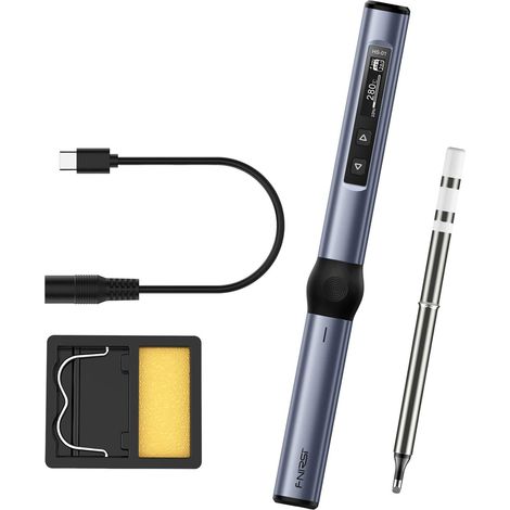 Soldering Iron - Cordless Mini Digital Soldering Iron - 80-420 °C - OLED Display - Portable Electronics Repair - 1 Unit (1/5)
