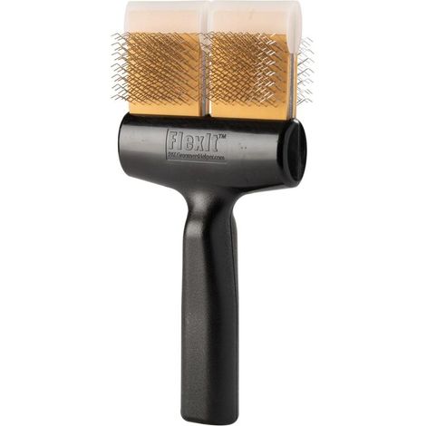 Brosse FlexIT Twins doré picots souples : double (1/2)