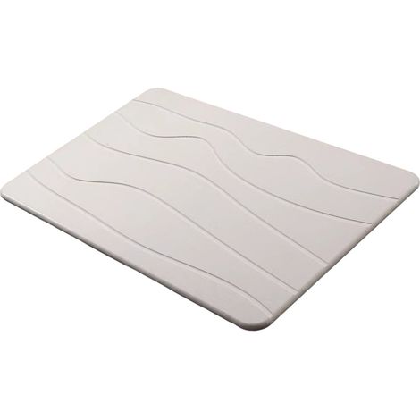 Alfombrilla de baño, tierra de diatomeas, rápida absorción, antideslizante, para baño (1/5)