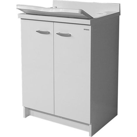 Mobile Lavatoio 60x50x85cm 2 Ante Asse in Termoplastico Montegrappa Marella Bianco