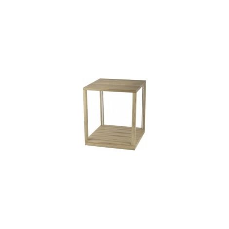 Lampe à poser en Chêne huilé Design Carré avec Variateur Tactile TAVOLI (1/5)