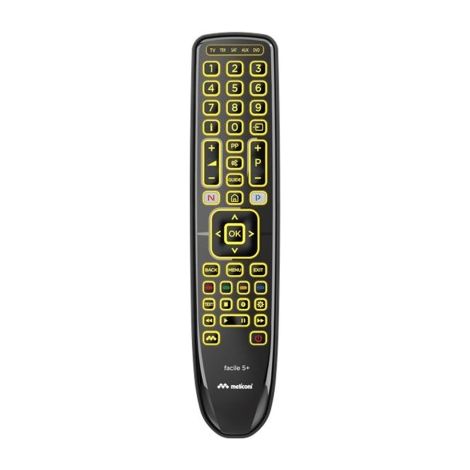 Meliconi Gumbody Facile 5+ télécommande DVD/Blu-ray, Système audio domestique, Système home cinema, Ciel, Barre de son, TV Appuyez sur les boutons (1/2)
