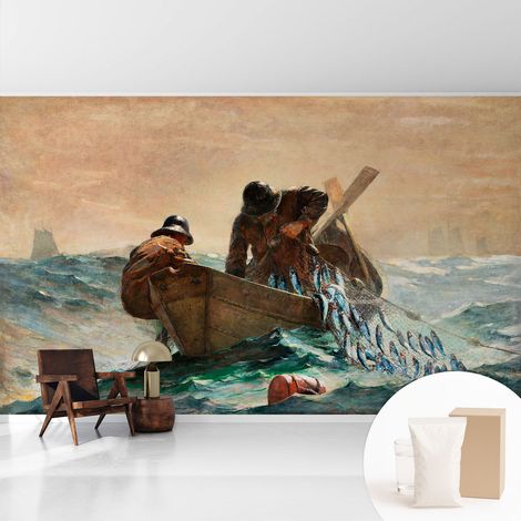 Papier peint intissé décoratif avec motifs pour salon et chambre a motif - Colle incluse gratuite Aventure marine 416x254 cm (1/5)