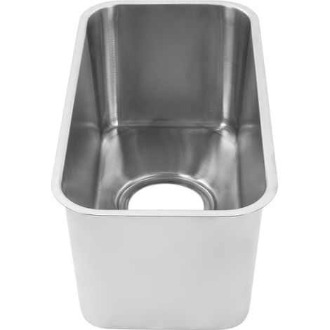 Évier carré pour camping-car (390 x 190 x 185 mm), en acier inoxydable 304, grande capacité, à encastrer, avec bonde de 90 mm, pour fourgon, yacht ou bateau. (1/5)