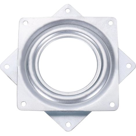 plateau tournant Lazy Susan à rotation 360° argent (95x8mm) (1/5)