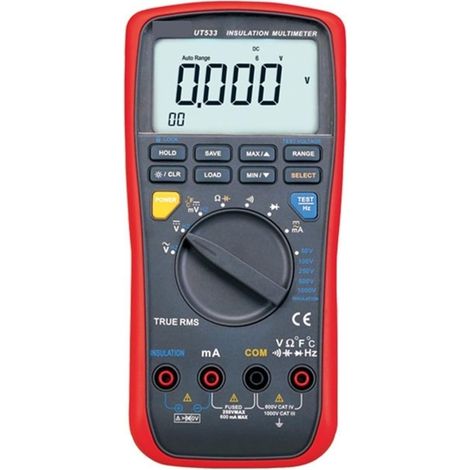 Testeur De Résistance D'isolement True RMS UT533 Multimètre Numérique Plage Automatique Ohmmètre AC DC Voltmètre Test De Capacité (1/5)
