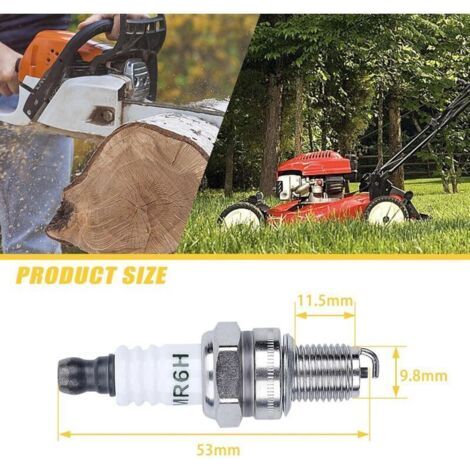 NALOOKAMIC Bougie d'allumage pour NGK , 3365 CMR6H Bougie d'allumage pour Stihl/Bosch/Honda/Autolite/Brisk/Husqvarna/Echo pour Champion RZ7C RZ7CT10 965 Remplacement NGK stk 3365 (3 pièces) (1/3)