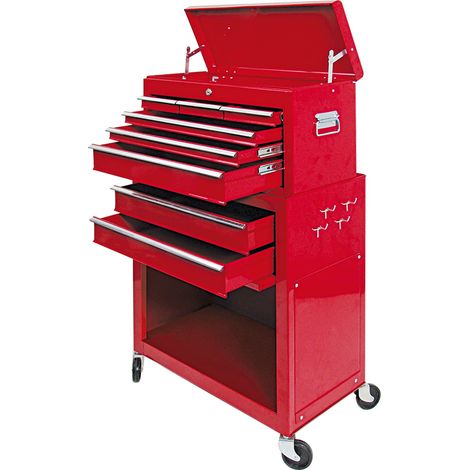 CARRELLO PORTAUTENSILI PORTA UTENSILI OFFICINA ATTREZZI 8 CASSETTI MECCANICO 830 (1/2)