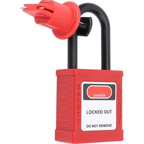 Cadenas Sécurité Consignation LOTO avec Clé Nylon Acier Inox 1P 2P 3P 4P pour Disjoncteur Électrique (1/5)