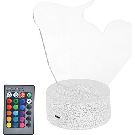 Dinosaurier-Nachtlicht, 16 Farben, 4 Modi, 3D-Lampe mit Fernbedienung, Geburtstagsgeschenk für Kinder (1/5)