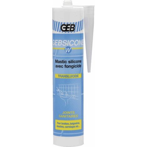 Mastic silicone sanitaire translucide - GEB : 893251