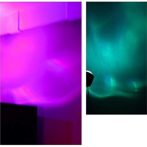Rotierende Stimmungsleuchte mit Wasserwelleneffekt, Nachtlicht, Tischleuchte, Lampe mit Wasserwelleneffekt zum Filme schauen, kreatives dynamisches Licht, 16-farbige Dimmfunktion. (1/5)