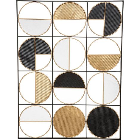 Decorazione murale zak in metallo dorato 76x102cm - Atmosphera créateur d'intérieur (1/2)