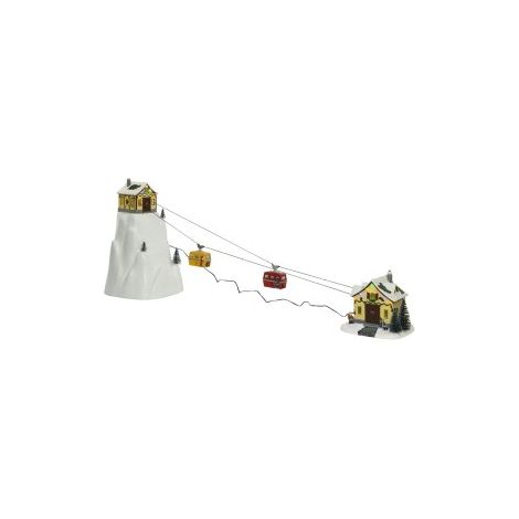 EDM – Scène de Noël Aventures dans la neige 31.5x32.5x53cm – 16 LEDs blanc chaud – Fonction fixe avec musique – Village de Noël décoratif (1/3)