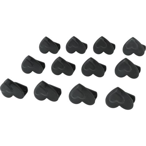 Lot de 12 crochets de connexion pour cintres, multifonctionnels, pour penderie et séchage, noirs (1/5)