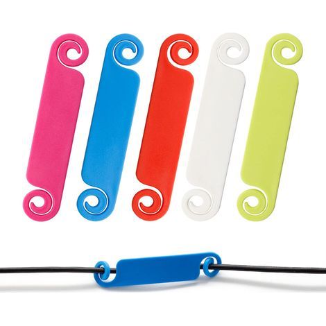 50 etichette multicolore per cavi, resistenti ai raggi UV, impermeabili, antistrappo e durevoli (5 colori) (1/5)
