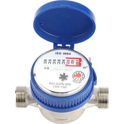 Contatore dell'acqua fredda da 15 mm (1/2 pollice) Durevole e resistente alla corrosione per casa e giardino Con accessori Lunga durata (1/5)